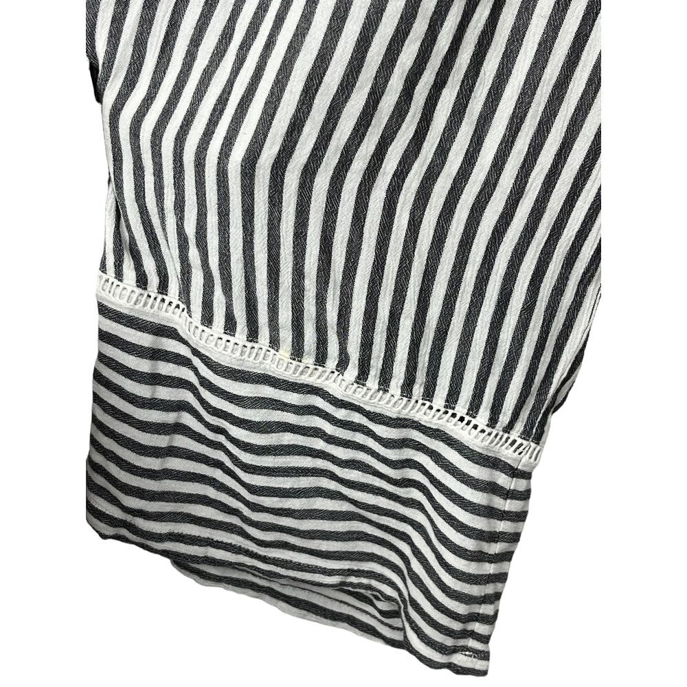 Aeropostal Women's Gray White Striped Wide-Leg Crop Pants Sz XL - Picture 5 of 8